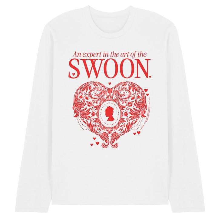 Bridgerton Men's White The Art Of Swoon Long Sleeve T-Shirt W in Size 2XL, Sports Direct
