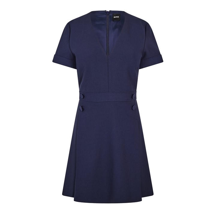 Boss Women's Blue Dahelga Jersey Skirt in Size 14, Sports Direct