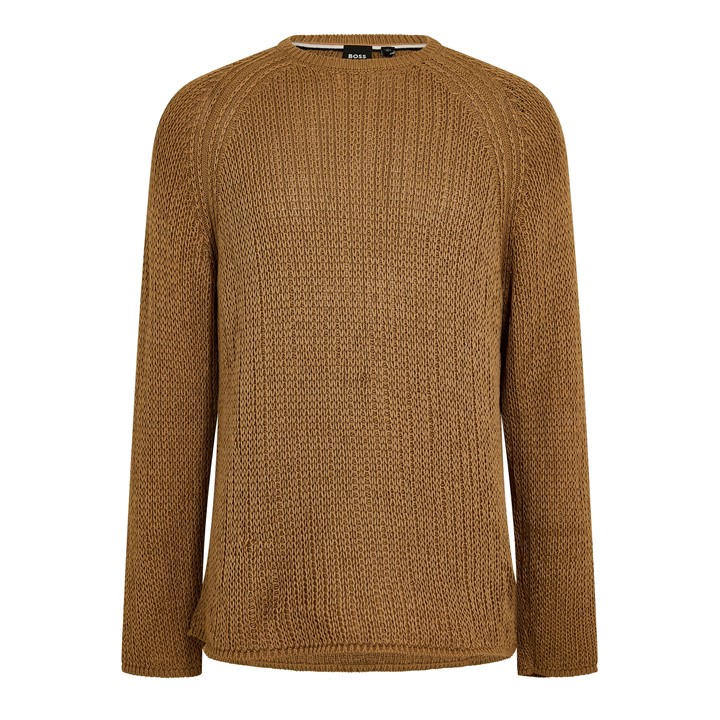 Boss Men's Beige Tascone Knitted Top in Size XL, Sports Direct