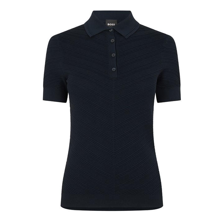 Boss Women's Blue Fointa Knitted Top in Size 6, Sports Direct