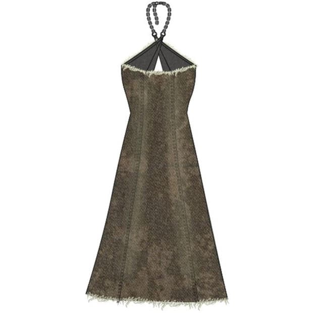 Brown - The Ragged Priest - Women's Deity Halter Cut Out Top