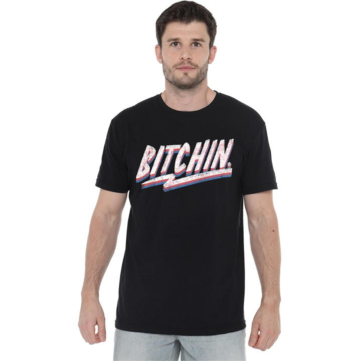 Stranger Things Men's Black Bitchin T-Shirt in Size 4XL, Sports Direct