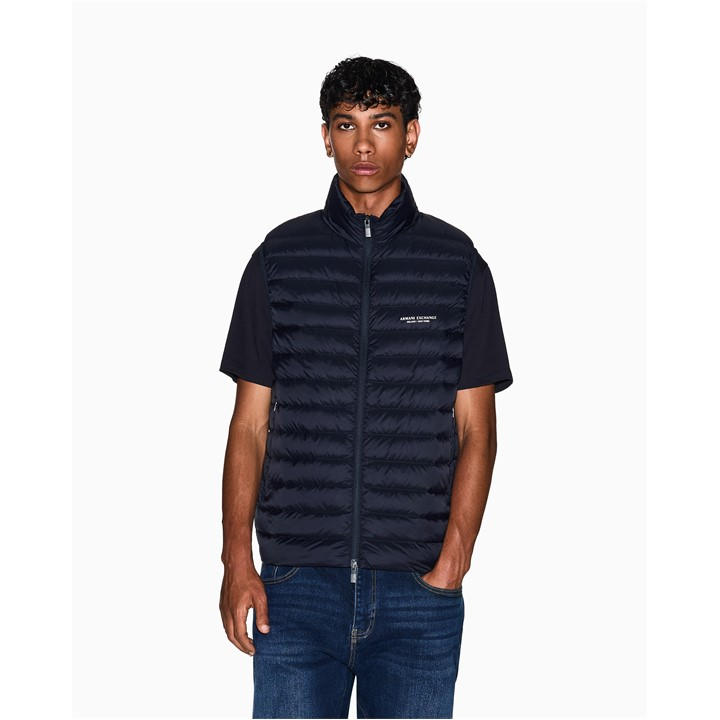 Armani Exchange Men's Blue Down Waistcoat in Size M, Sports Direct