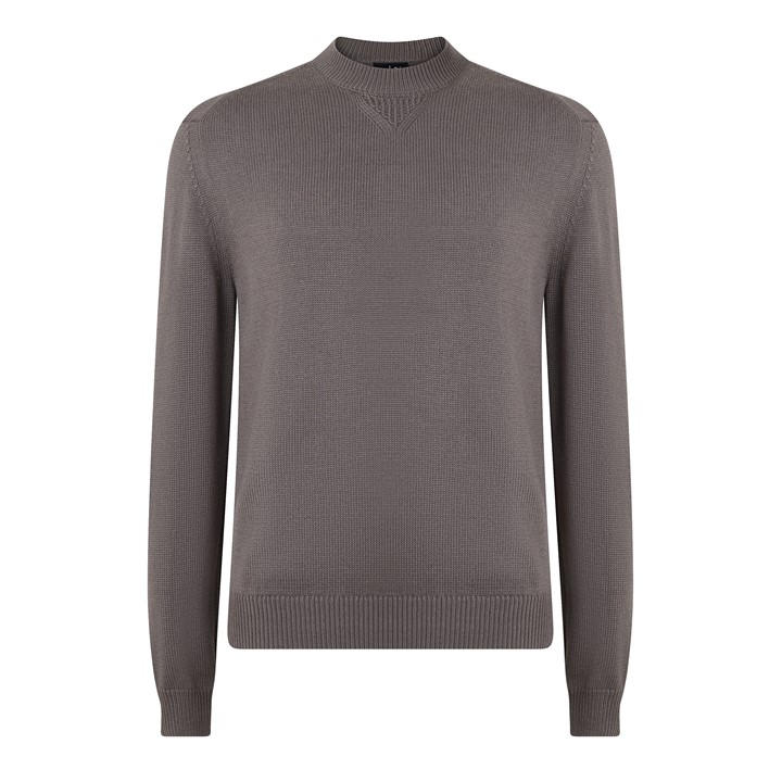 Armani Exchange Men's Brown Crew-Neck Fine Knit Long-Sleeve Jumper in Size L, Sports Direct
