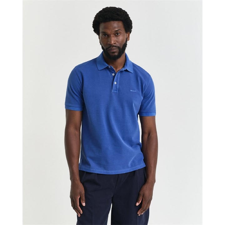 Gant Men's Blue Sunfaded Piqu¿ Polo Shirt in Size XL, Sports Direct