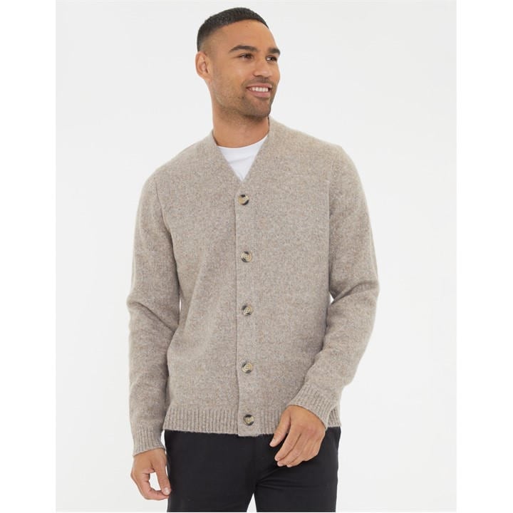 Threadbare Men's Beige Dutch Cardigan in Size M, Sports Direct