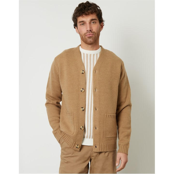 Threadbare Men's Beige Icon Cardigan in Size 2XL, Sports Direct