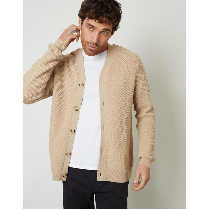 Threadbare Men's Brown Rainham Cardigan in Size XL, Sports Direct