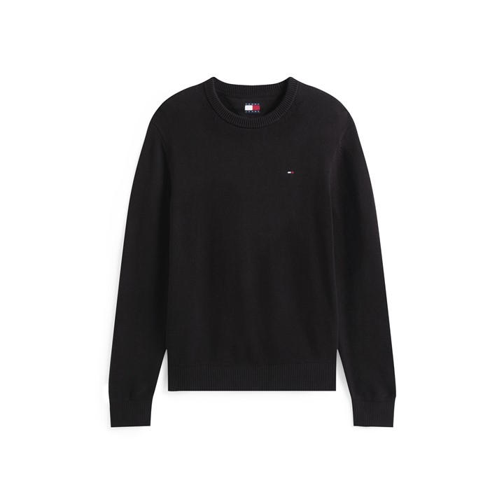 Tommy Jeans Men' Black Tj Slm Ess Sweat Ext Sn64 in Size S, Sports Direct