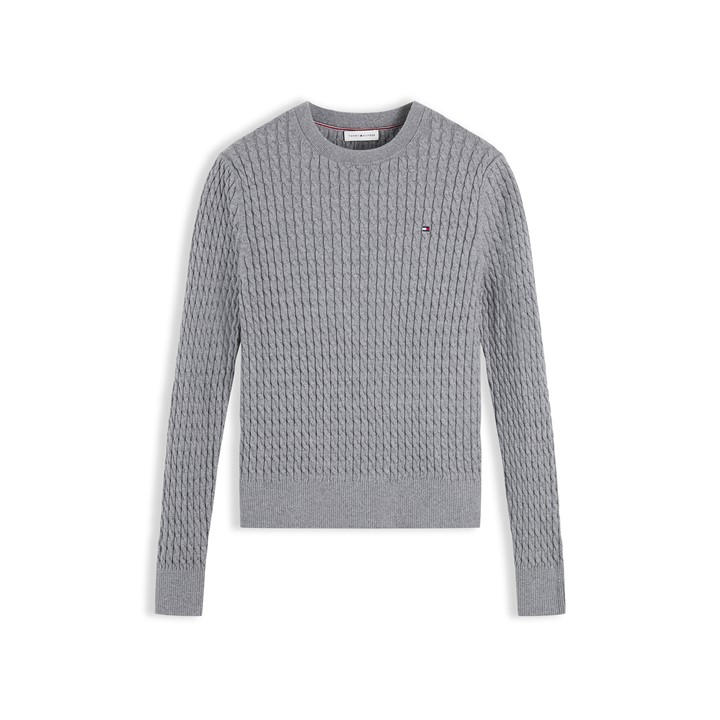 Tommy Hilfiger Women's Grey Tommy Cocbl Fne Knit Ld64 in Size 14, Sports Direct