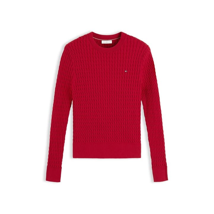 Tommy Hilfiger Women's Red Tommy Cocbl Fne Knit Ld64 in Size 8, Sports Direct