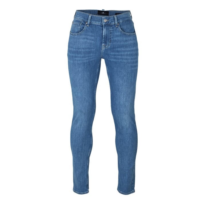 7 For All Mankind Men's Blue Tapered Jeans in Size 36 R, Sports Direct