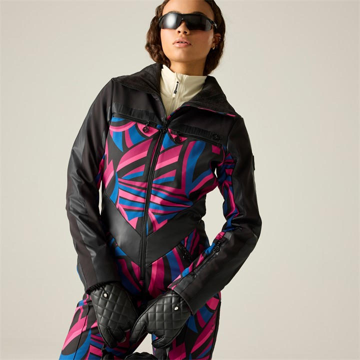 Dare 2B Women's Hot Pink Optical Jewel Supremacy Ii Waterproof Breathable Snowsuit in Size 12, Sports Direct