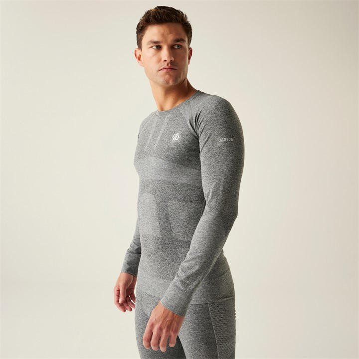 Dare 2B Men's Charcoal Grey Marl In The Zone Iii Long Sleeve Breathable Anti in Size X/XXL, Sports Direct