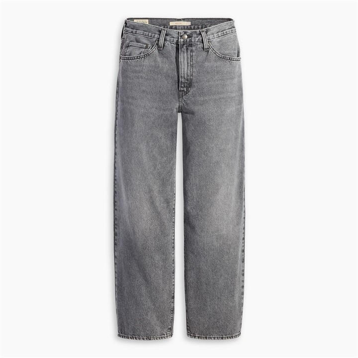 Levis Women's Grey Baggy Dad Jeans in Size 31 L34, Sports Direct