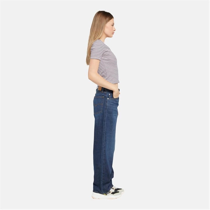 Levis Women's Blue Baggy Dad Jeans in Size 32 R, Sports Direct
