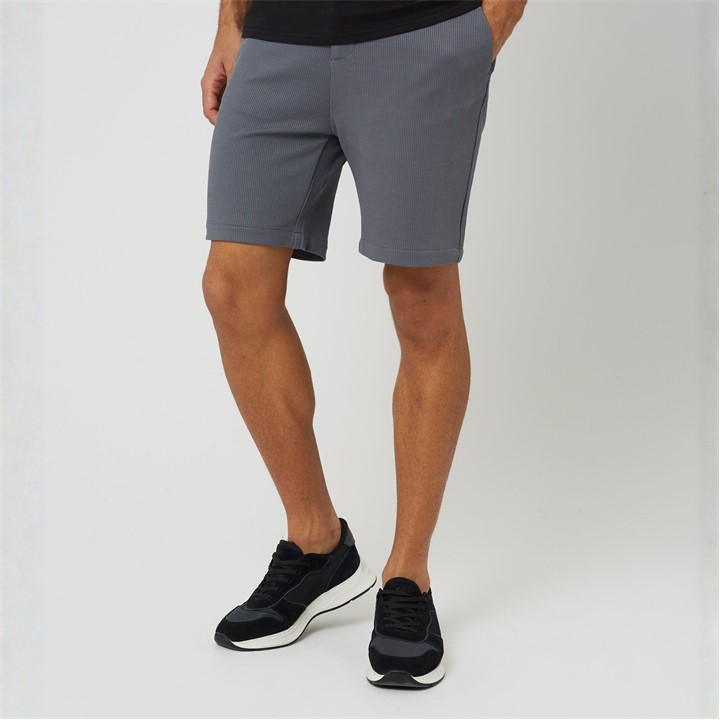 Brave Soul Men's Grey Waffle Woven Tracksuit Shorts in Size XL, Sports Direct