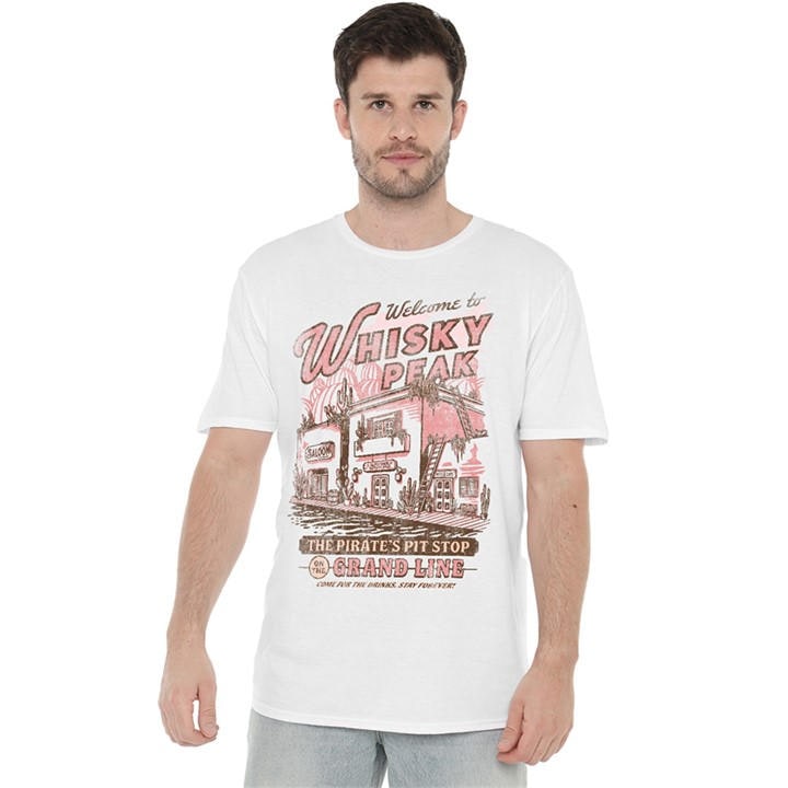 One Piece Men's White Welcome To Whisky Peak T-Shirt in Size XL, Sports Direct