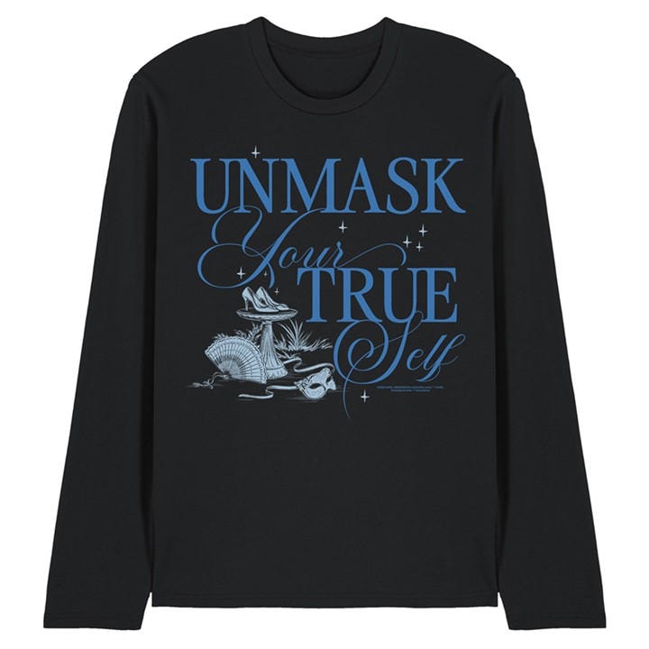 Bridgerton Men's Black Unmask Your True Self Long Sleeve T-Shi in Size 2XL, Sports Direct