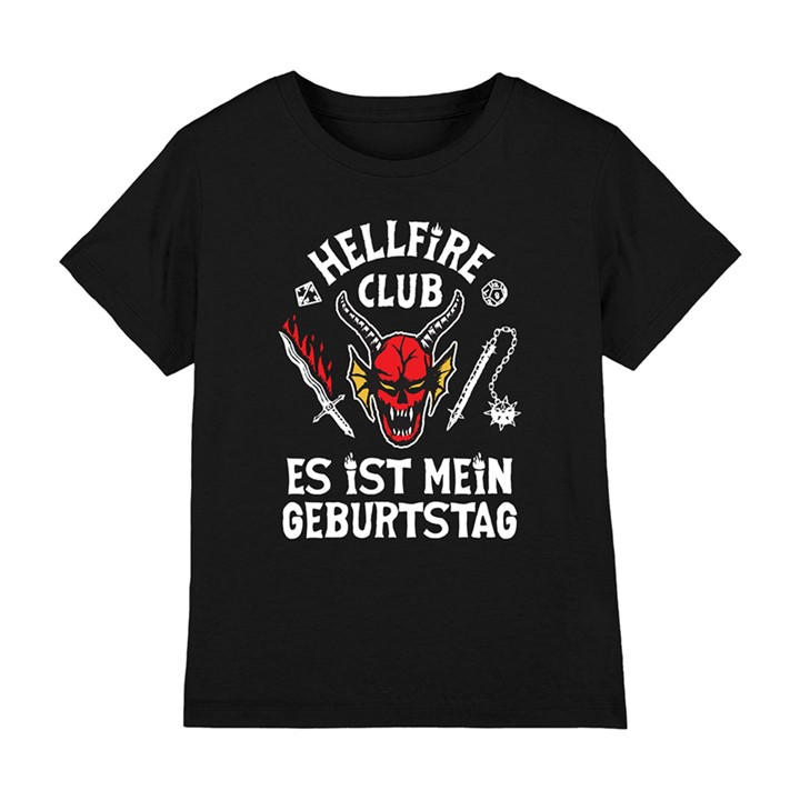 Stranger Things Boys Black Hellfire Its My Birthday Inverted, Sports Direct