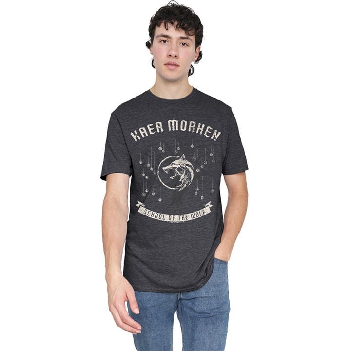 The Witcher Men's Grey Kaer Morhen Medallion Tree Tee Charco in Size L, Sports Direct