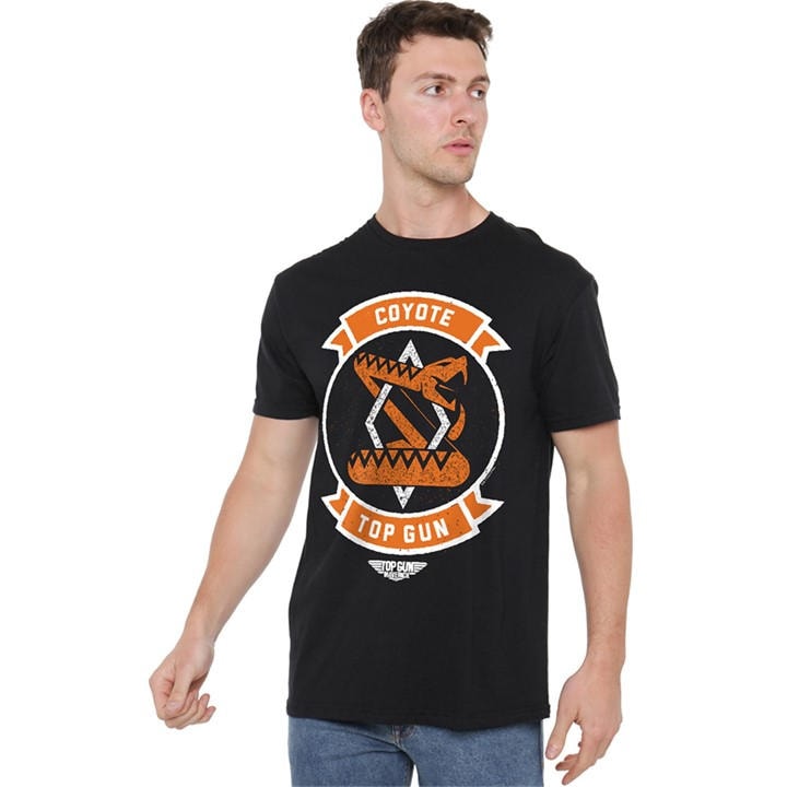 Top Gun Men's Black Coyote Logo T Shirt in Size M, Sports Direct