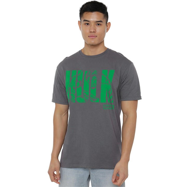 Marvel Men's Grey Hulk Text T-Shirt in Size 3XL, Sports Direct