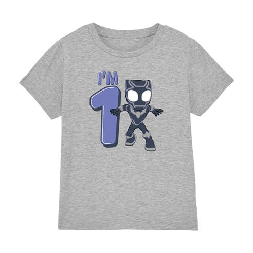 Black Panther - Black Panther Cute Birthday 1 Kids T-Shirt Light G