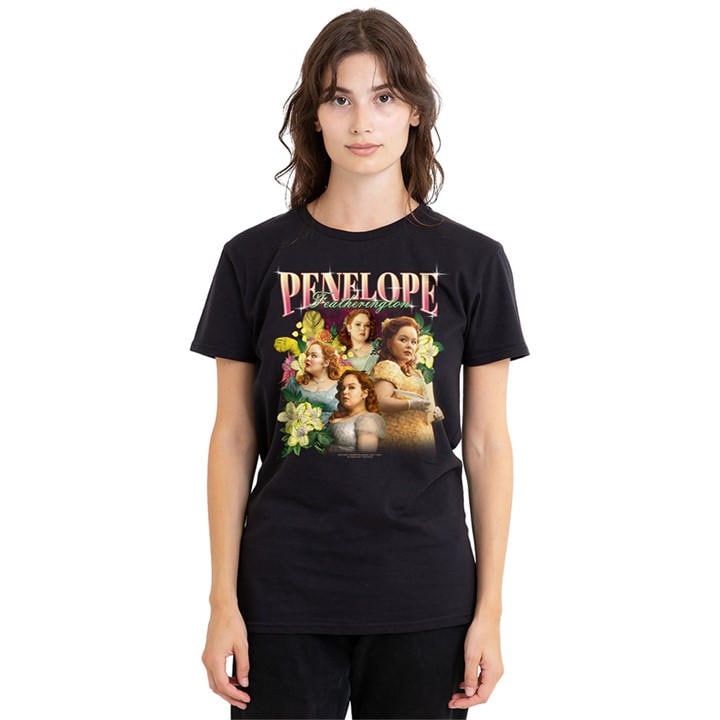 Bridgerton Women's Black - Penelope Featherington Vintage T-Shir in Size XL, Sports Direct