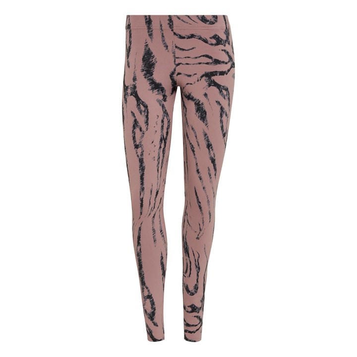 Adidas Women's Purple Future Icons Animal Print Leggings in Size 2XS, Sports Direct