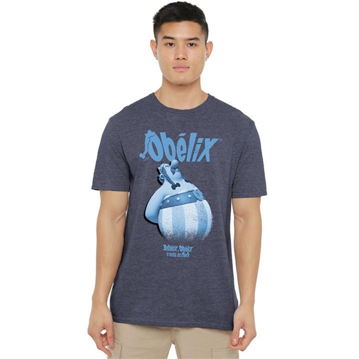 Men's Blue Other Asterix & Obelix - Grump T-Shirt Heather Nav in Size L, Sports Direct