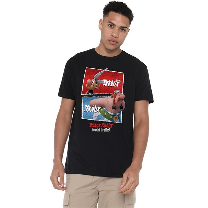 Men's Black Other Asterix & Obelix - Heroic Boxes T-Shirt in Size XL, Sports Direct