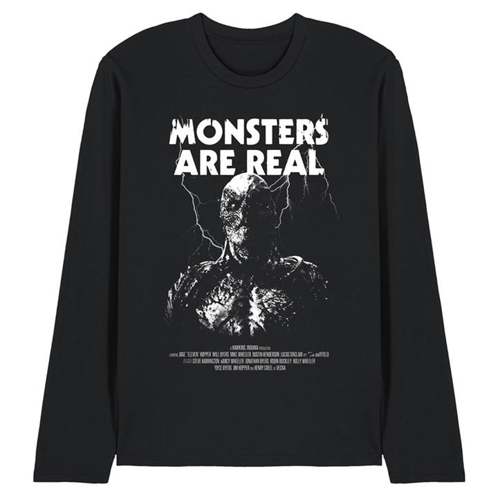Stranger Things Men's Black Vecna Monsters Are Real Long Sleev in Size M, Sports Direct
