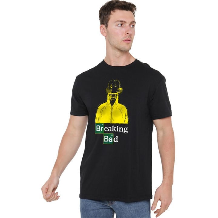 Breaking Bad Men's Black Hazmat T Shirt in Size 4XL, Sports Direct