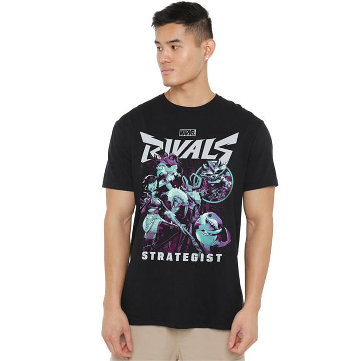 Marvel Men's Black Rivals Strategist Trend T-Shirt in Size 2XL, Sports Direct