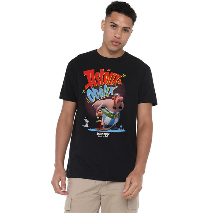 Men's Black Other Asterix & Obelix - Idefix Together T-Shirt in Size 4XL, Sports Direct