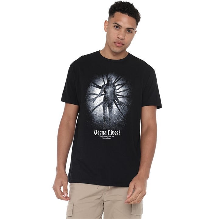 Stranger Things Men's Black Vecna Lives Poster T-Shirt in Size XL, Sports Direct
