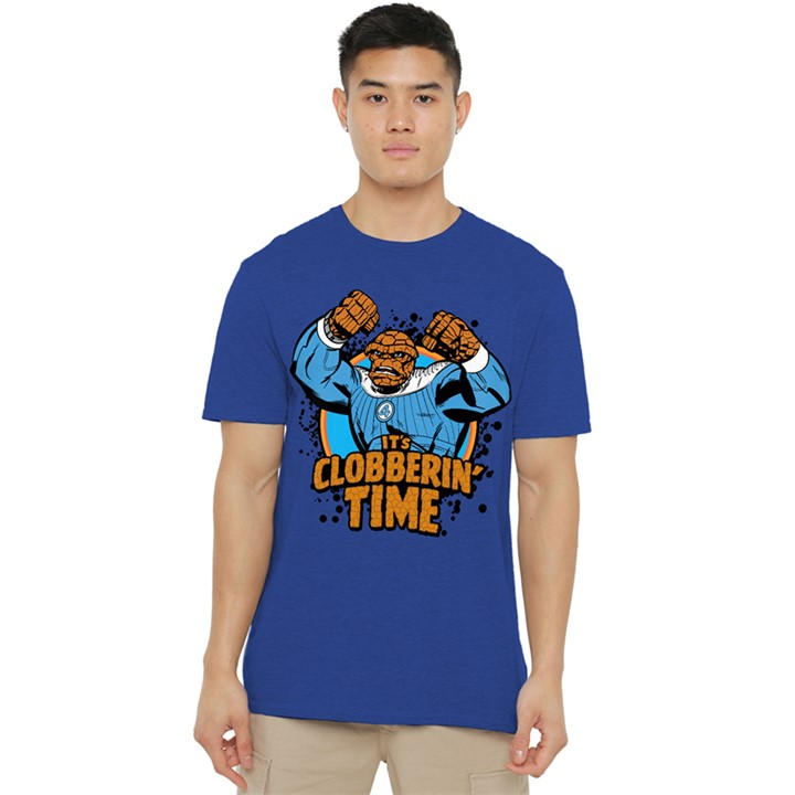 Marvel Men's Blue Fantastic Four Thing Clobberin Time T-Shirt Heat in Size 3XL, Sports Direct