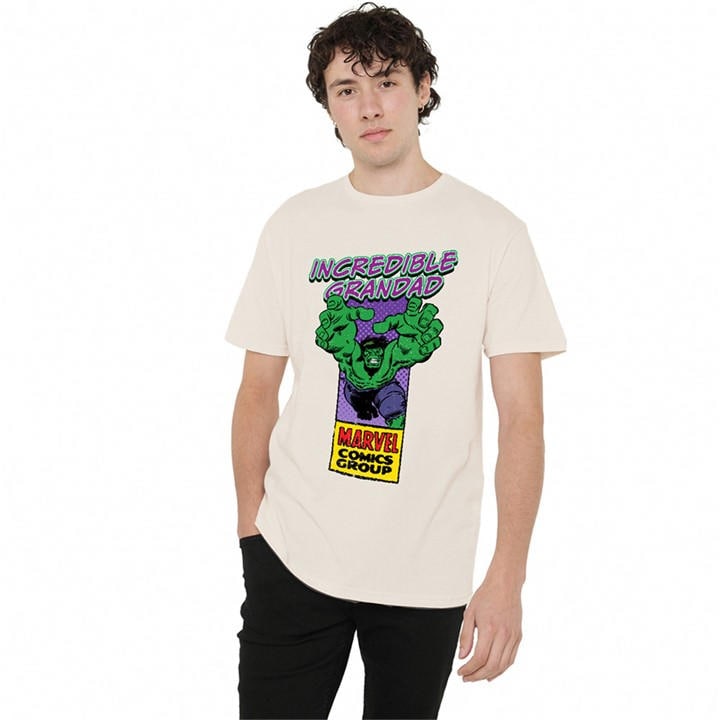 Marvel Men's Beige Comics Presents Corner Box Incredible Hulk in Size 3XL, Sports Direct