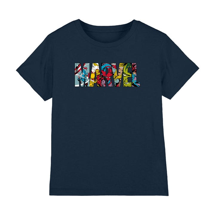 Marvel Boys Grey Logo Characters Cotton T-Shirt in Size 5 - 6 Years, Sports Direct