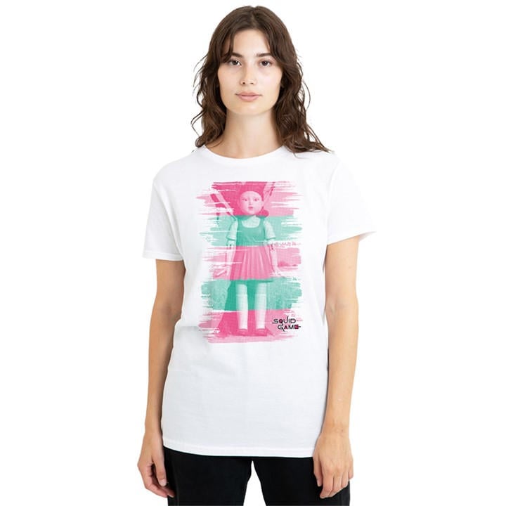 Squid Game Women's White Younghee Red Light Green Light T, Sports Direct