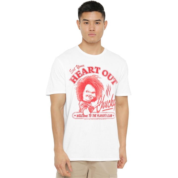 Universal Men's White Chucky Eat Your Heart Out T-Shirt in Size 4XL, Sports Direct