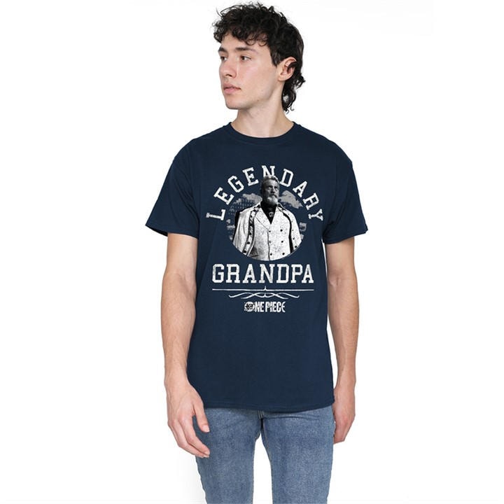 One Piece Men's Blue Season One Legendary Grandpa T-Shirt Na in Size XL, Sports Direct
