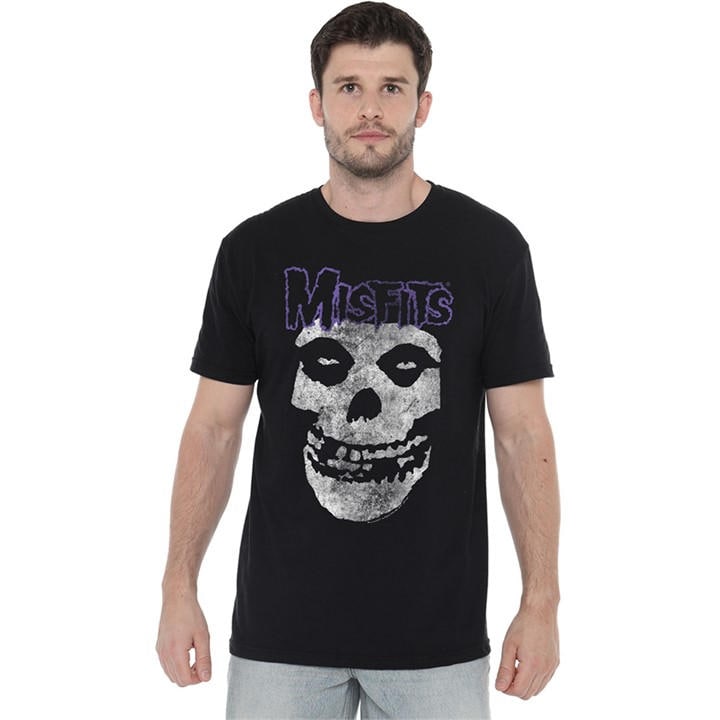 Misfits Men's Black - Skull Logo T-Shirt in Size 5XL, Sports Direct