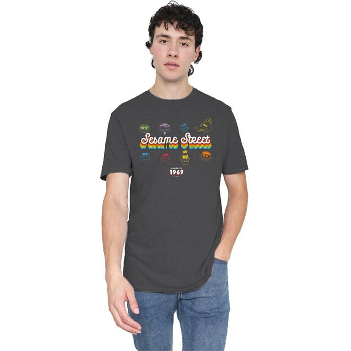 Sesame Street Men's Grey Made In 1969 T-Shirt Charcoal in Size 2XL, Sports Direct