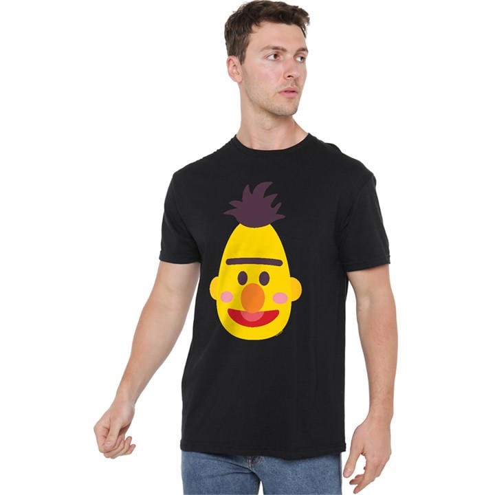 Sesame Street Men's Black Bert Kawaii Face T Shirt in Size 2XL, Sports Direct
