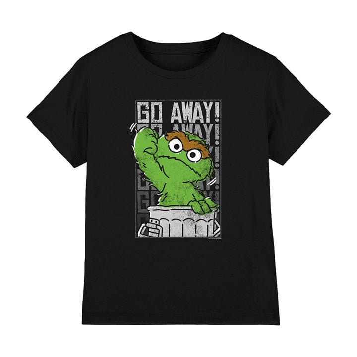 Sesame Street Boys Black Go Away T-Shirt in Size 3 - 4 Years, Sports Direct