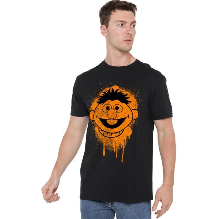 Sesame Street Men's Black Ernie Graffiti Spray Face T Shirt B in Size 3XL, Sports Direct