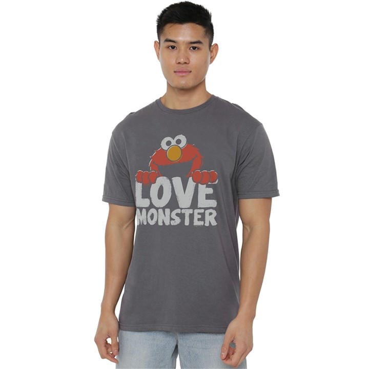 Sesame Street Men's Grey Love Monster T Shirt Charcoal in Size 2XL, Sports Direct