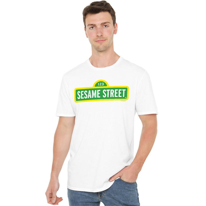 Sesame Street Men's White Logo T Shirt in Size 3XL, Sports Direct